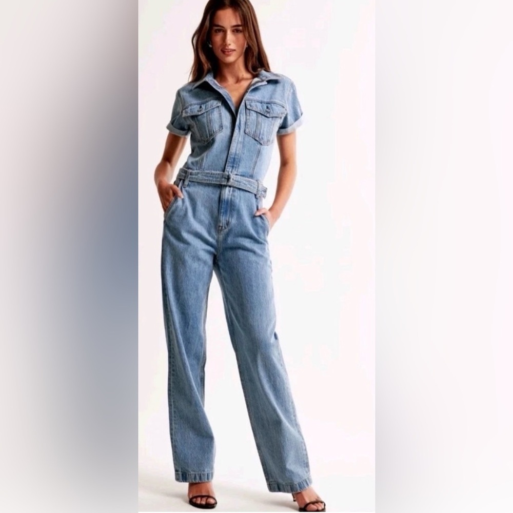 90s Relaxed Denim Jumpsuit Small Petite
